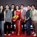 (L-R: Maey Bautista, Glimmer Philippines’ Grace Lee, Direk Real Florido, Sam Milby, Jennylyn Mercado, Dennis Trillo, GMA Pictures’ President Annette Gozon - Valdes, CreaZion Studios’ CEO RJ San Agustin, and Betong Sumaya)