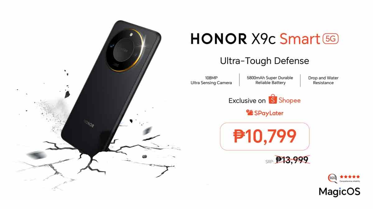 Grab HONOR X9c Smart 5G for only Php 10,799 on Shopee 3.3