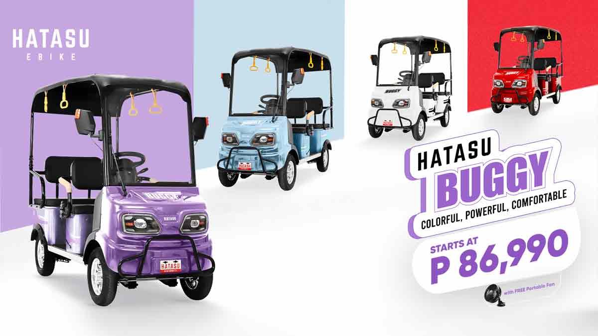 HATASU launches first 4-wheeler ebike, HATASU Buggy for only P86,990