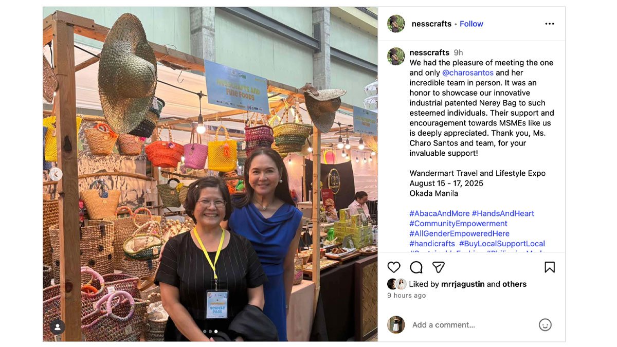 Charo Santos-Concio Supports Local Goods from Small-Medium Enterprises