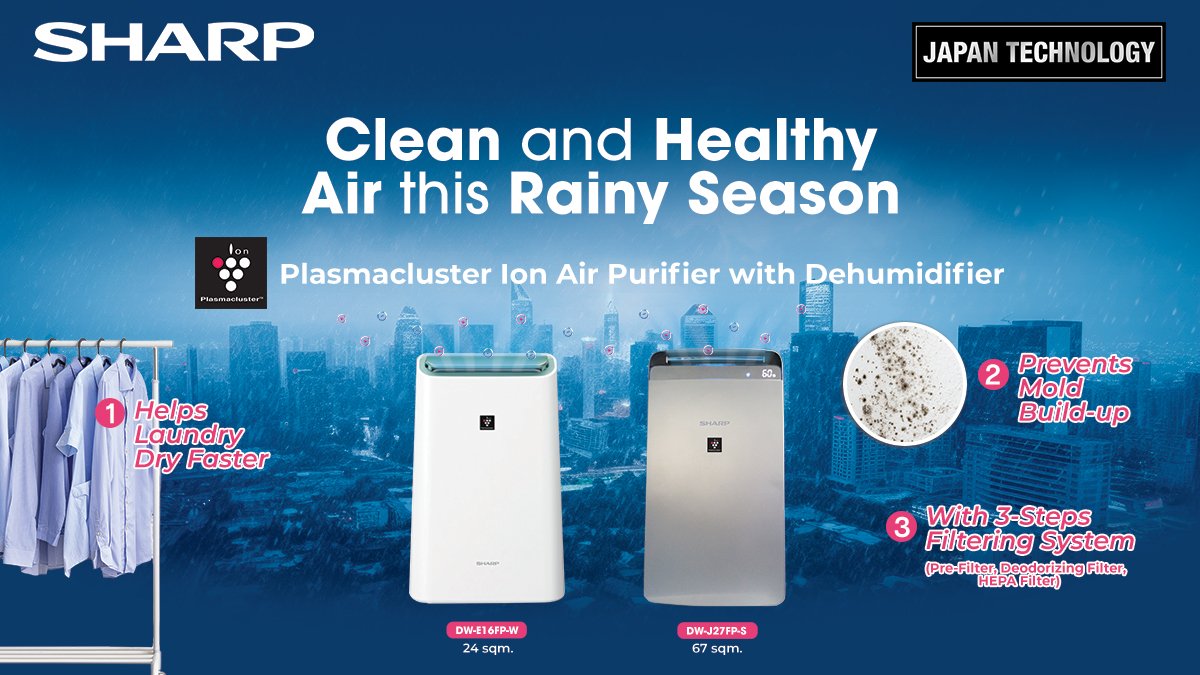 Survive the Rainy Season with SHARP Plasmacluster Air Purifier