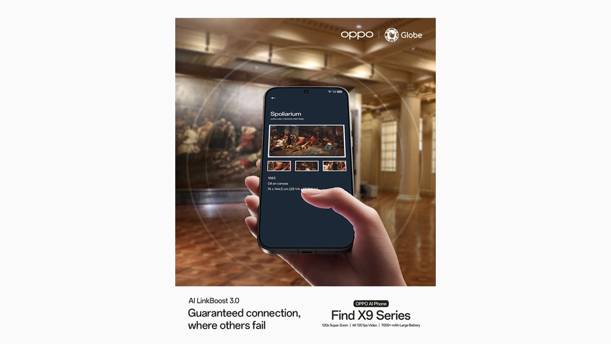 Stay Seamlessly Connected with AI LinkBoost 3.0 via OPPO Find X9—Soon Available via Globe’s SIM-Only Postpaid Plan