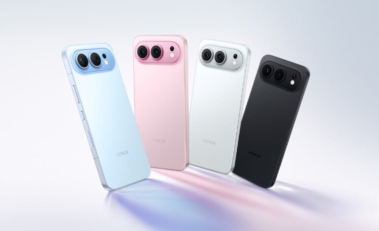 HONOR 500 Series in four colorways: Blue, Pink, Silver, and Black! The HONOR 500 Series will be available globally