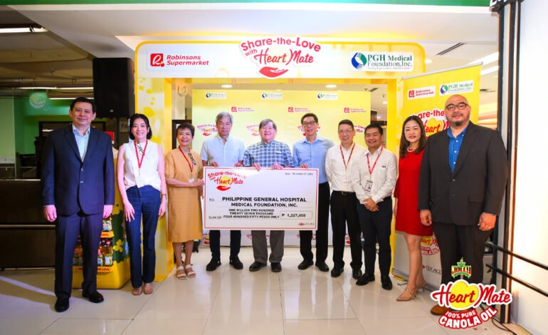 Jolly Heart Mate Canola Oil Extends Support to PGH Medical Foundation