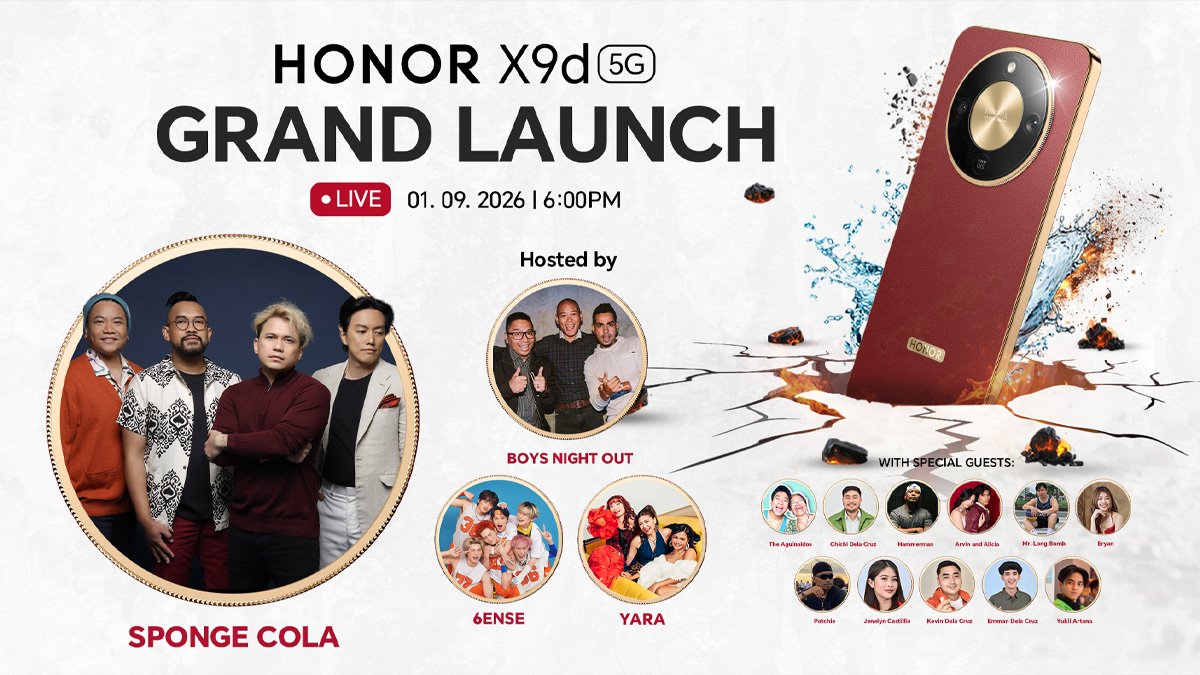 HONOR X9d 5G Grand Launch Brings Together Sponge Cola, 6ense, YARA, and Boys Night Out