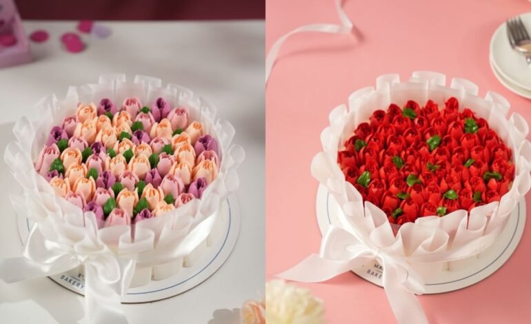 Max’s Corner Bakery Has a Bouquet Cake for Valentine’s