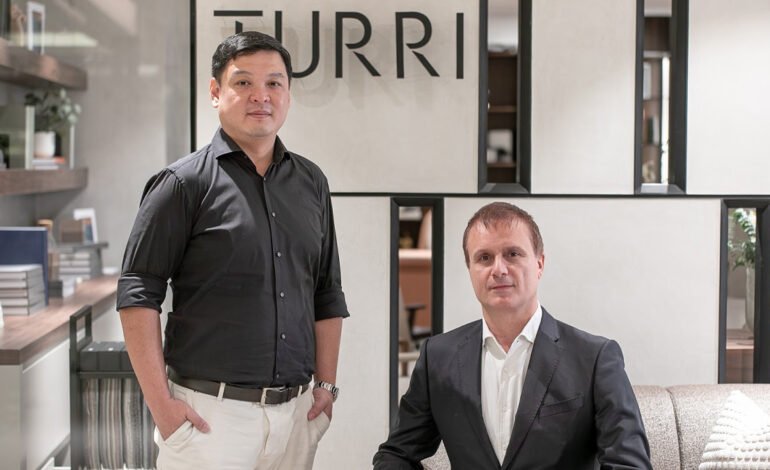 Goldwin Sison, President of Moda Interni, and Luca Meduri, APAC Sales Director of Turri