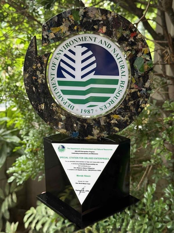 Monde Nissin Corporation received a Special Citation for Obliged Enterprises (OE) at the 2026 Extended Producer Responsibility (EPR) Recognition Program,