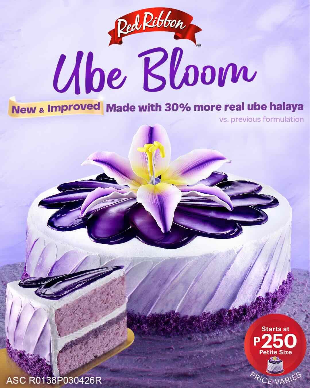 Red Ribbon redefines the ube cake—authentic, beautifully made, and affordable. Ube Bloom brings elevated design and richer ube flavor to more Filipino families.