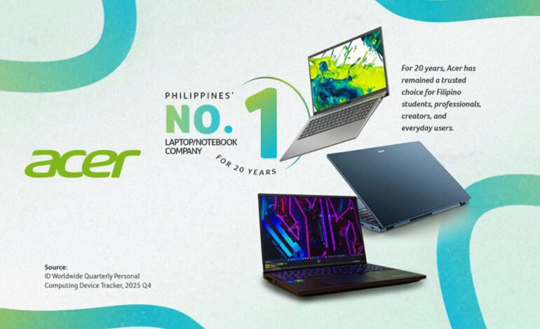 Acer extends 20-year leadership as the Philippines’ #1 laptop brand in 2026