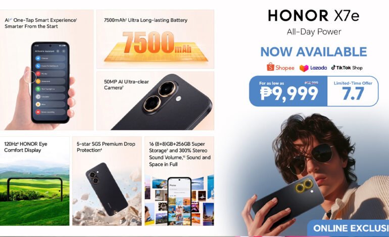 HONOR X7e Launches on Shopee, Lazada, TikTok Shop with Up to Php 5,000 OFF This 7.7