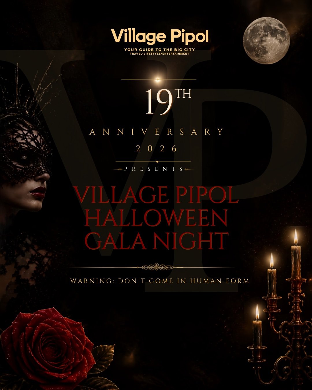 This October, the night gets darker, bolder, and more glamorous as Village Pipol Magazine celebrates 19 years of stories, culture, and unforgettable personalities.